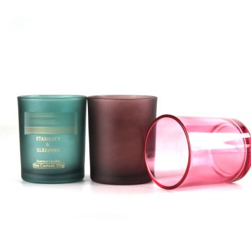 Customized matte pink glass candle jars | candle jar wholesale