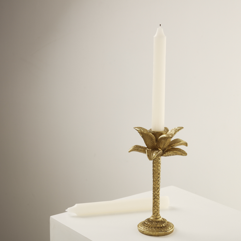 Luxury gold palm tree candle holder | candle jar wholesale